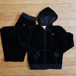 Vintage lily pulitzer velour black track suit